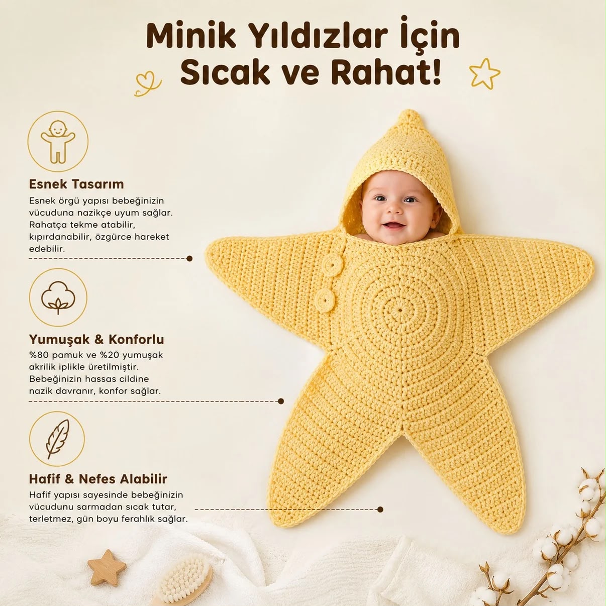 Minik Yıldız™ – El Örgüsü Bebek